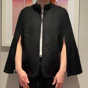 Zara black cape coat